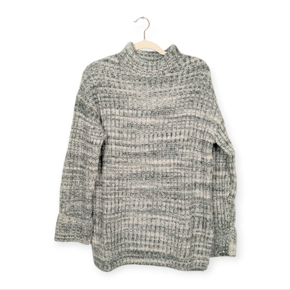 NWT Old Navy Heather Olive Tunic Length Mock Neck Sweater Size S